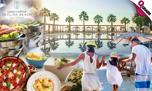 Pool & Beach Access with International Buffet OR Italian Dishes at Sealine Beach Resort!
